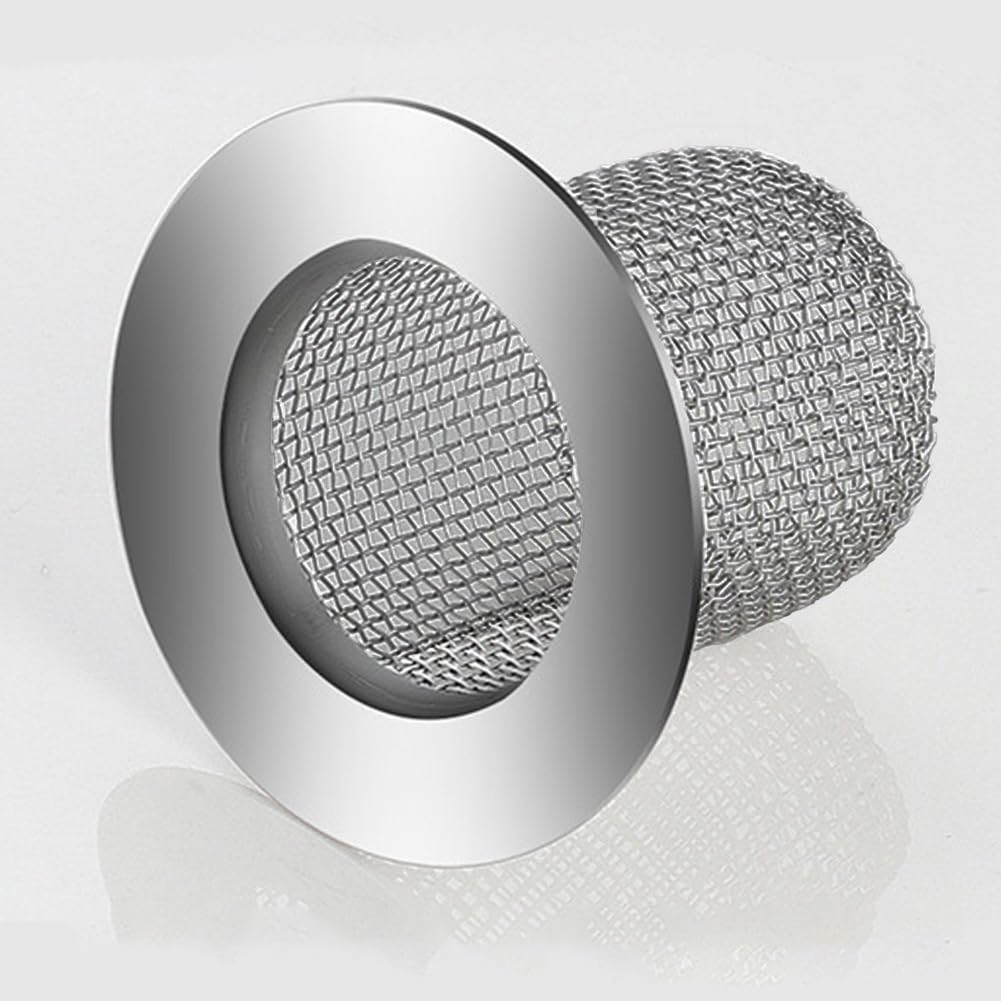 Photo 1 of Shower Drain Hair Catcher, Shower Drain Basket, Easy to Clean Stainless Steel Mesh Hair Trap, Reusable Anti-Clog Drain Strainer Filter for Bathroom Sink, Shower & Tub, Fits 2-Inch Inner Diameter Holes