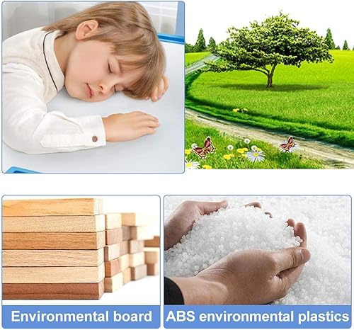 Miniatura 5 de BLKMTY Juego de escritorio y silla, juego de mesa y sillas de pintura, escritorio escolar ajustable en altura con escritorio inclinable, escritorio