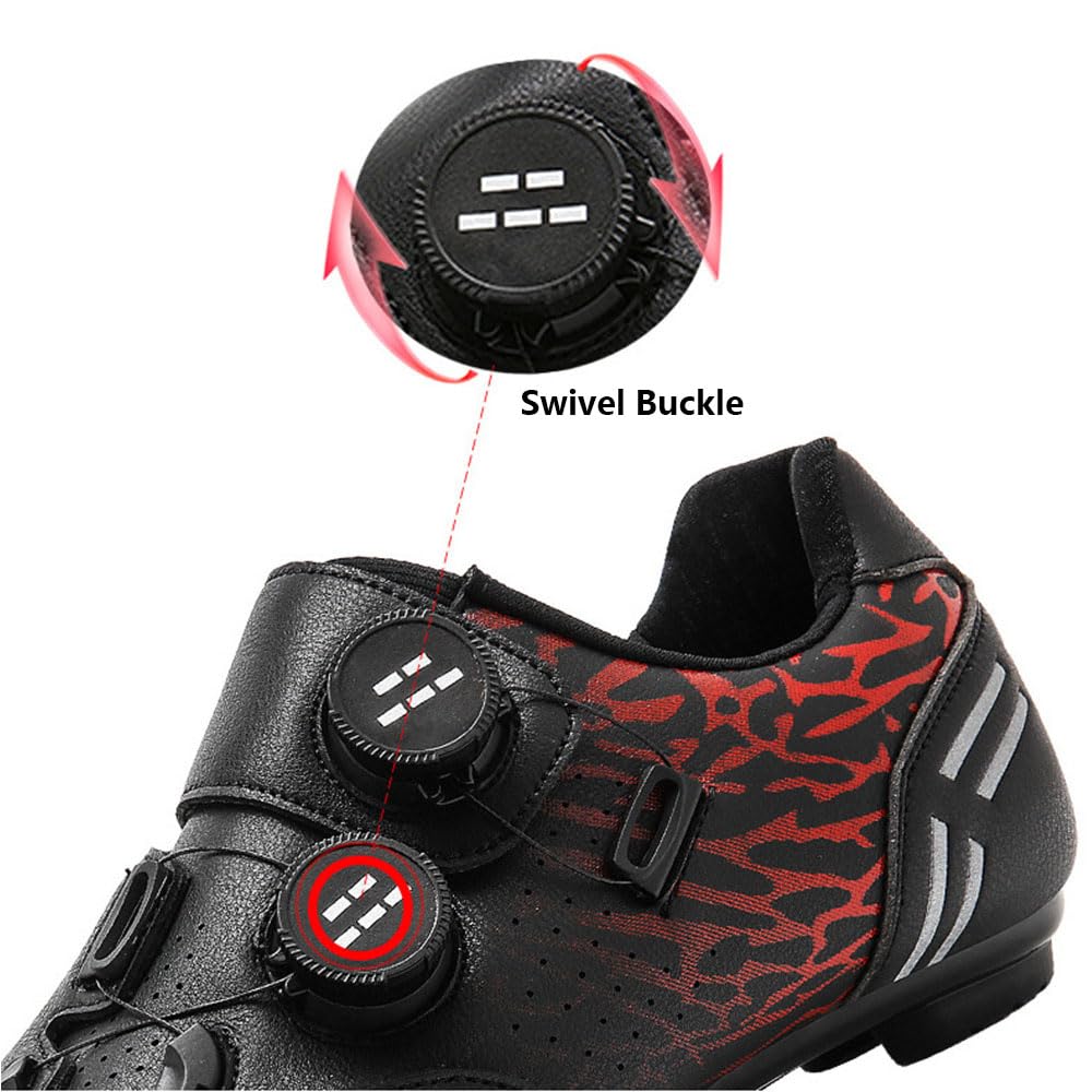 Hixingo Zapatilla de Ciclismo Hombre Mujer, Zapatos Bicicleta de Carretera Exterior MTB Al Aire Libre, Zapatillas de Ciclismo Unisex Adulto Respirables Antideslizantes -T730
