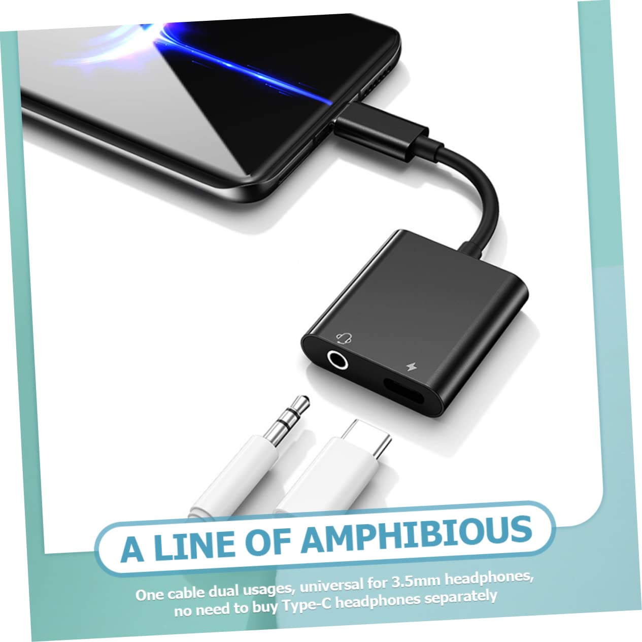 Uonlytech 5pezzi Adattatore Audio Usb c Con Caricatore e Microfono Convertitore Digitale Per Smartphone e Computer Design Compatto e Leggero Trasmissione Audio Chiara Facile Da Usare