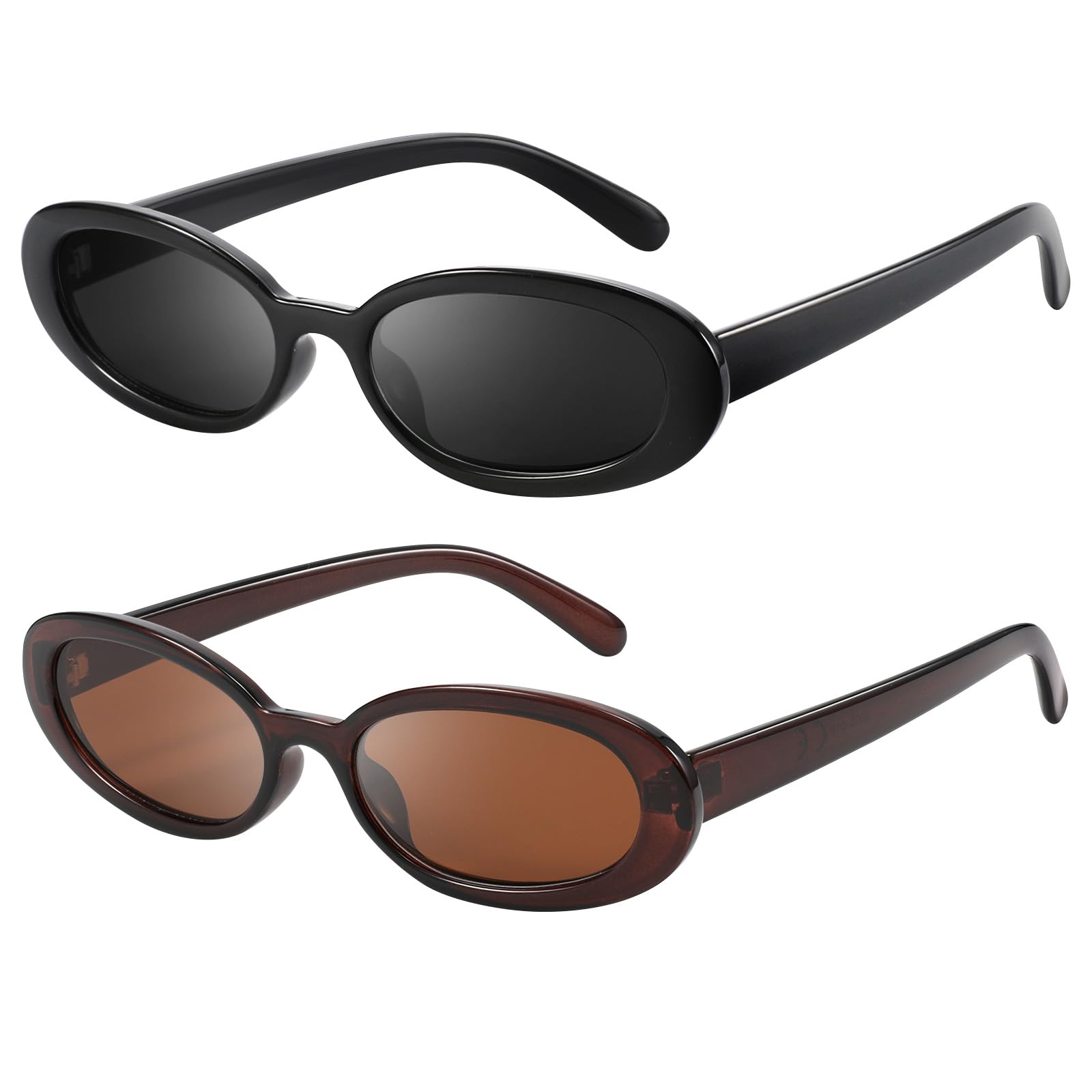 DANAMY Okulary przeciwsłoneczne damskie retro owalne okulary przeciwsłoneczne dla kobiet mężczyzn moda małe owalne okulary przeciwsłoneczne lata 90-te vintage okulary do jazdy