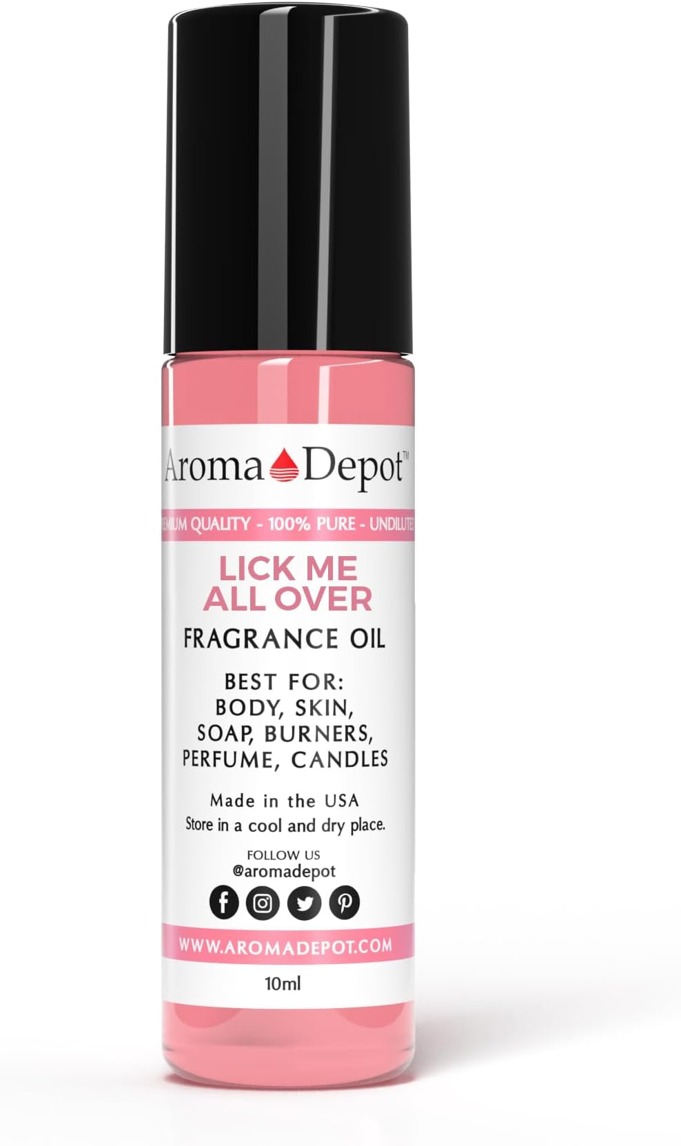Aroma Depot10 ml. Lick Me All Over Fragrance Oil I Perfume I Skin Oil I Scented Oil. DIY Projects Such as, Bath Bombs, Body Butters, Creams & Lotions. Few Drops in The Diffuser, Burners, or Warmers.