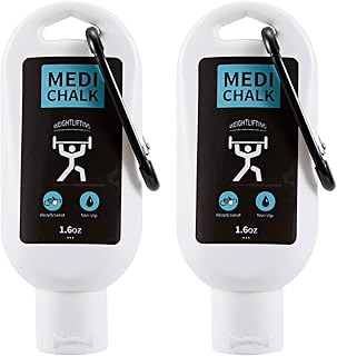 Liquid Chalk, 2-Bottle Weightlifting Chalk, Professional Pole Dancing Chalk, Workout Chalk Gym Chalk Sweat Resistant Non-Slip Mess Free Hand Chalk