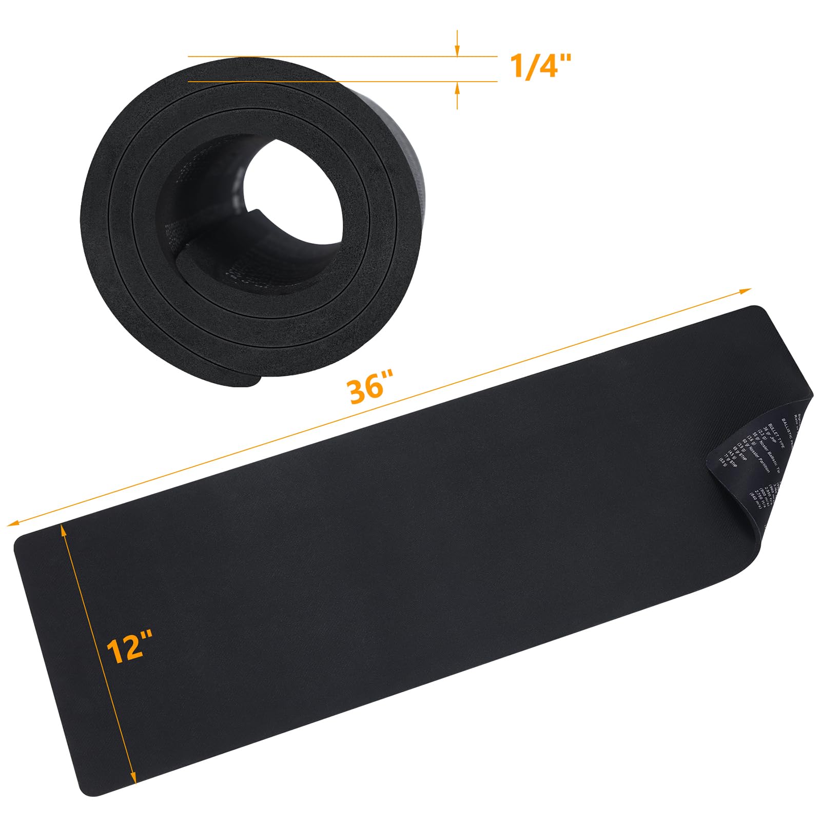 Cleaning Mat, 2X Thicker and Large Gun Mat with Anti-Slip, Oil Resistant Black