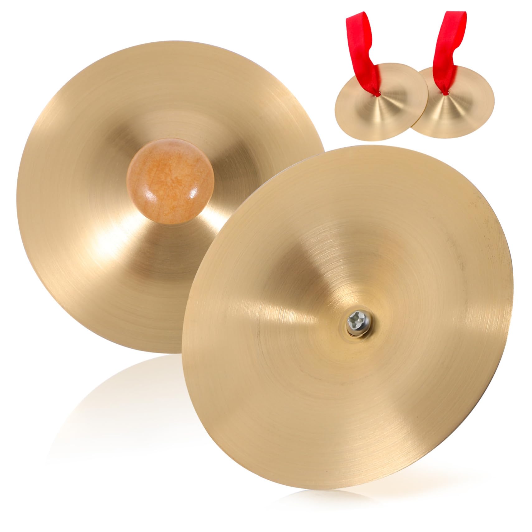 HEMOTON 2 Pairs Boys and Girls Finger Cymbals Hand Cymbals for Dancer Party Musical Instruments