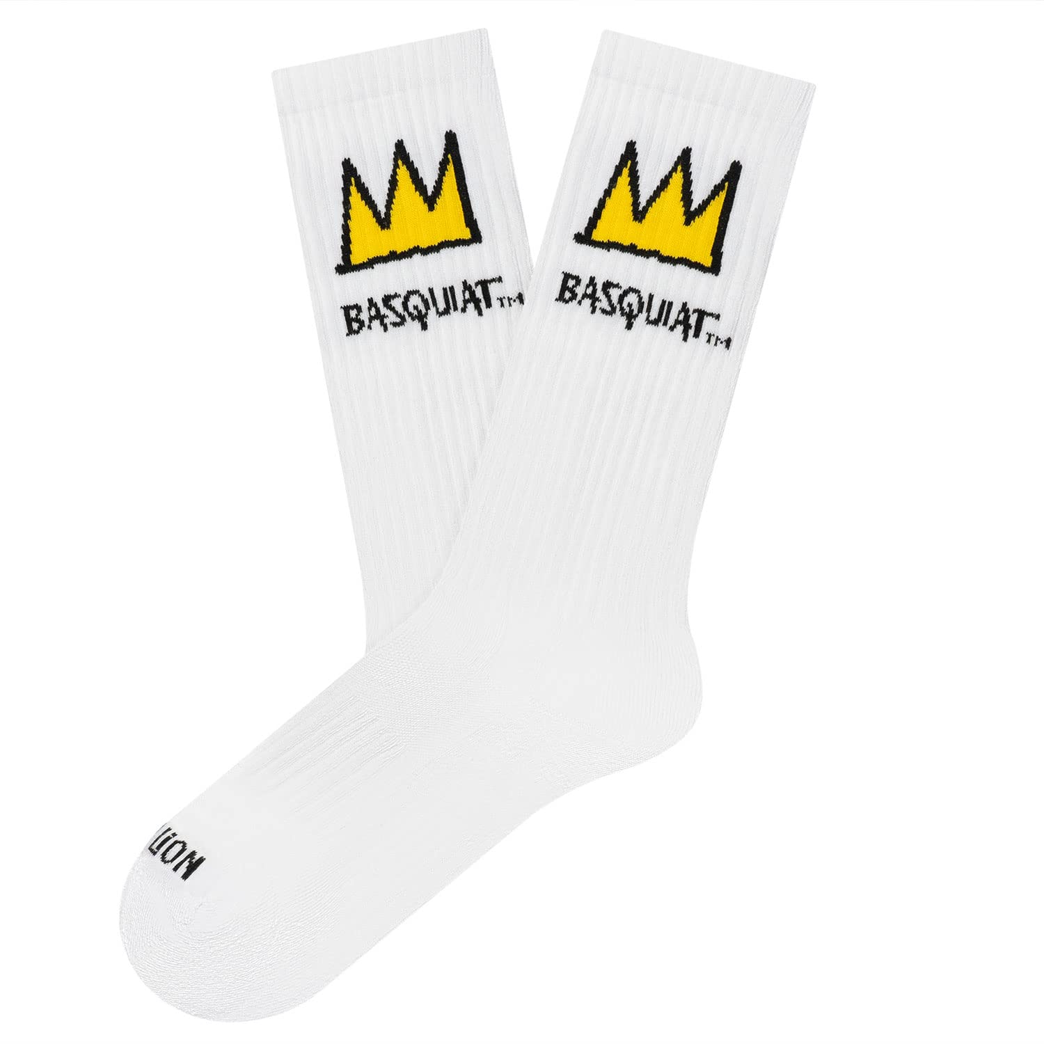 Jimmy Lion Blanc Football Socks Athletic Basquiat Crown