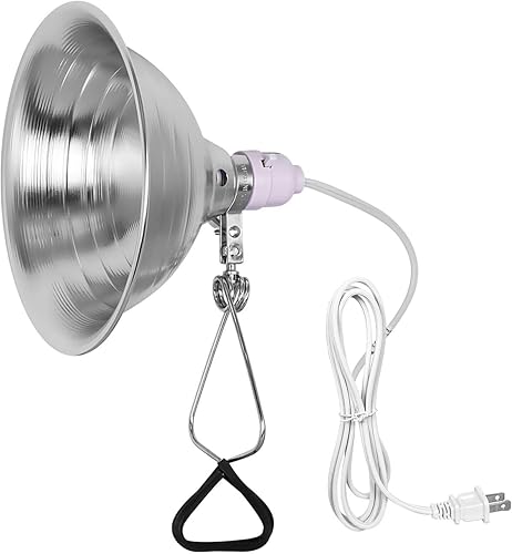 Vista 88 de Simple Deluxe Lámpara de abrazadera de 150 W con reflector de aluminio de 8.5 pulgadas (no incluye bombilla), cable de 6 pies, 1 paquete, color negro