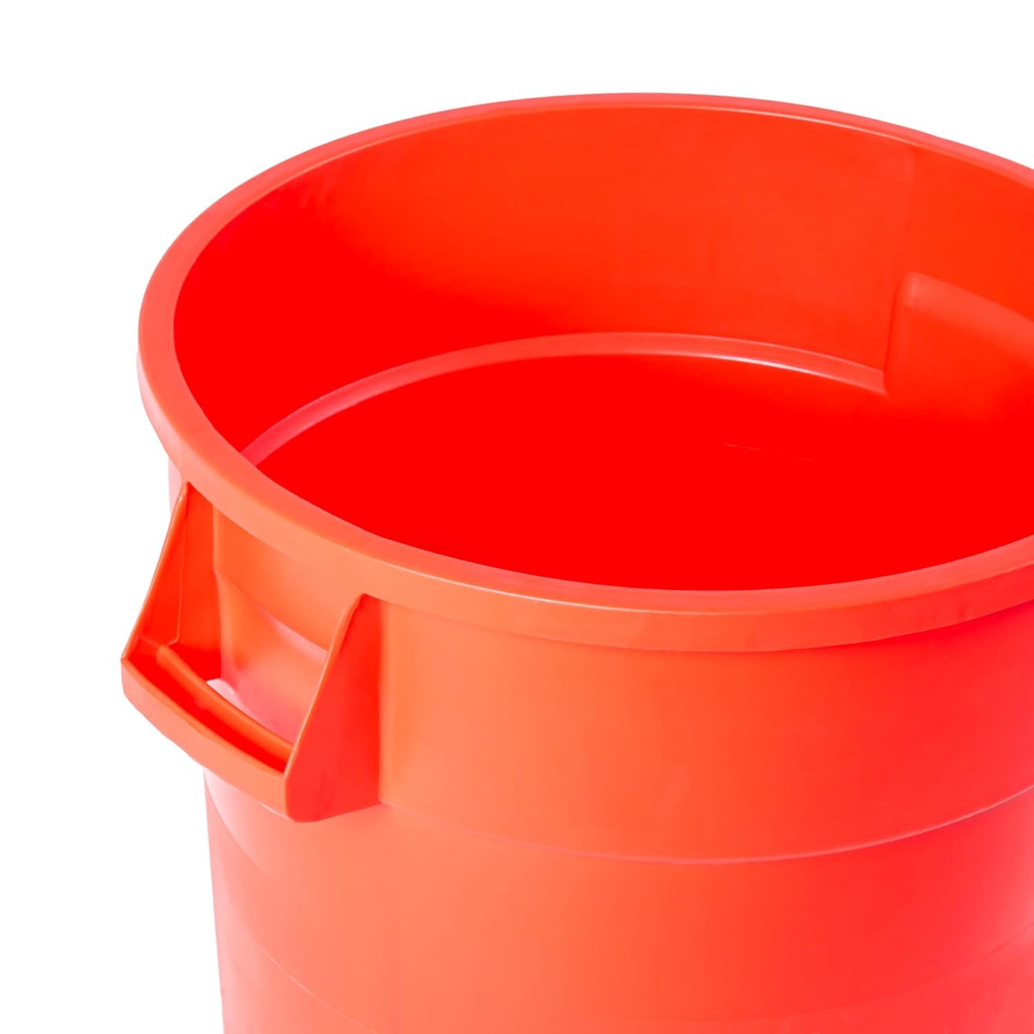 10 Pack 32 Gallon Red Round Commercial Trash Can With Lid And Dolly / Ingredient Bin Recycling Bin Kitchen Garbage Can Office Garbage Can Trash Barrel Plastic Barrel Yard Waste Bin Outdoor Trashcan