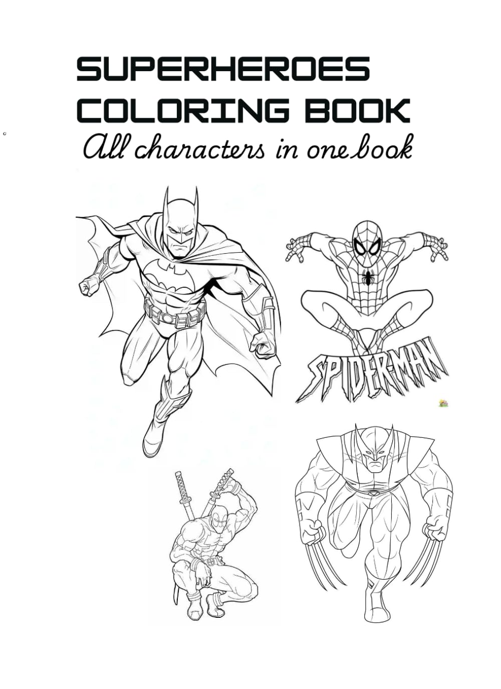 Superheroes Coloring Book: All characters in one book (Character Designing books)