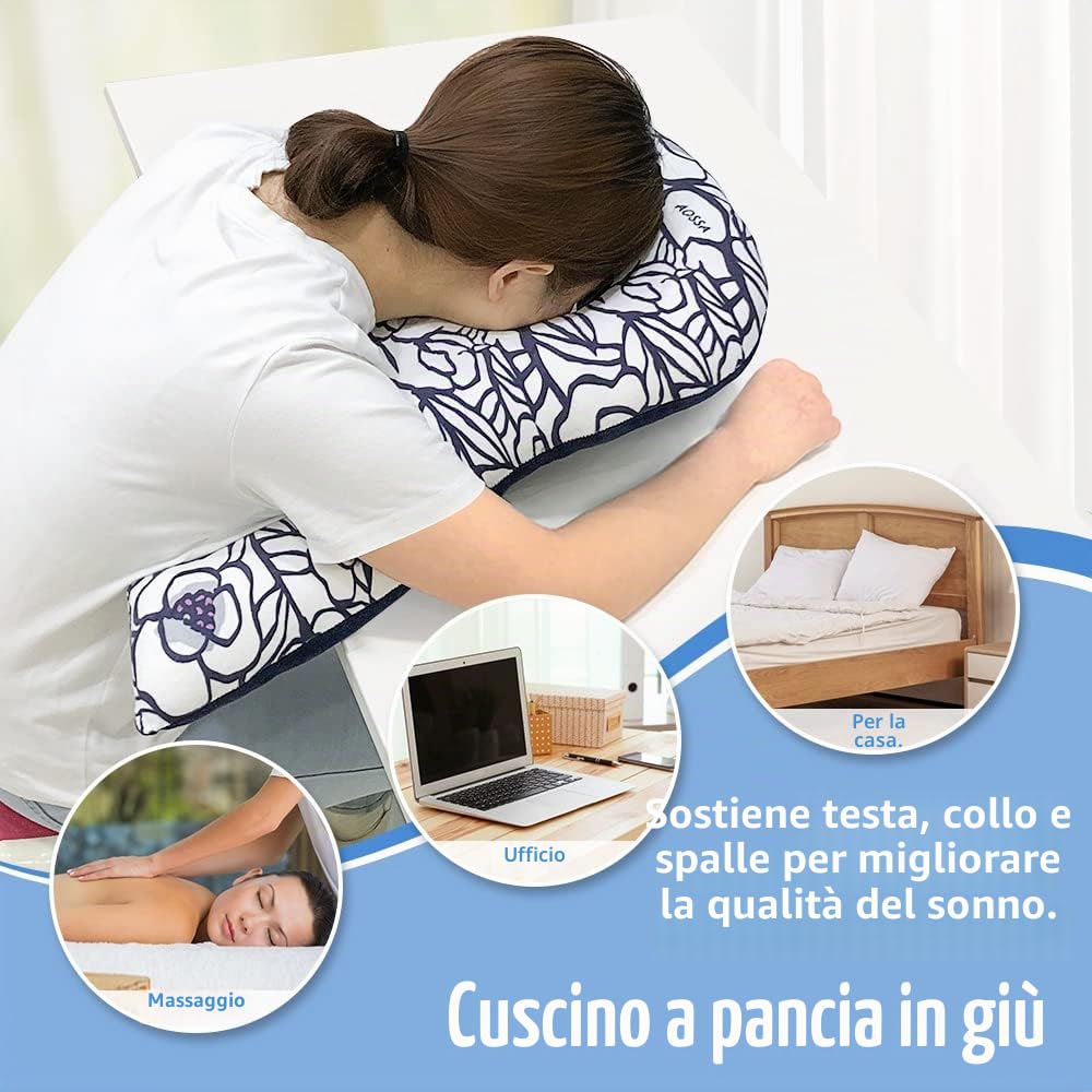 Cuscino a faccia in giù dopo l'intervento chirurgico dell'occhio per dormire sullo stomaco dormiente Cuscino prono per massaggio poggiatesta per letto (modello)