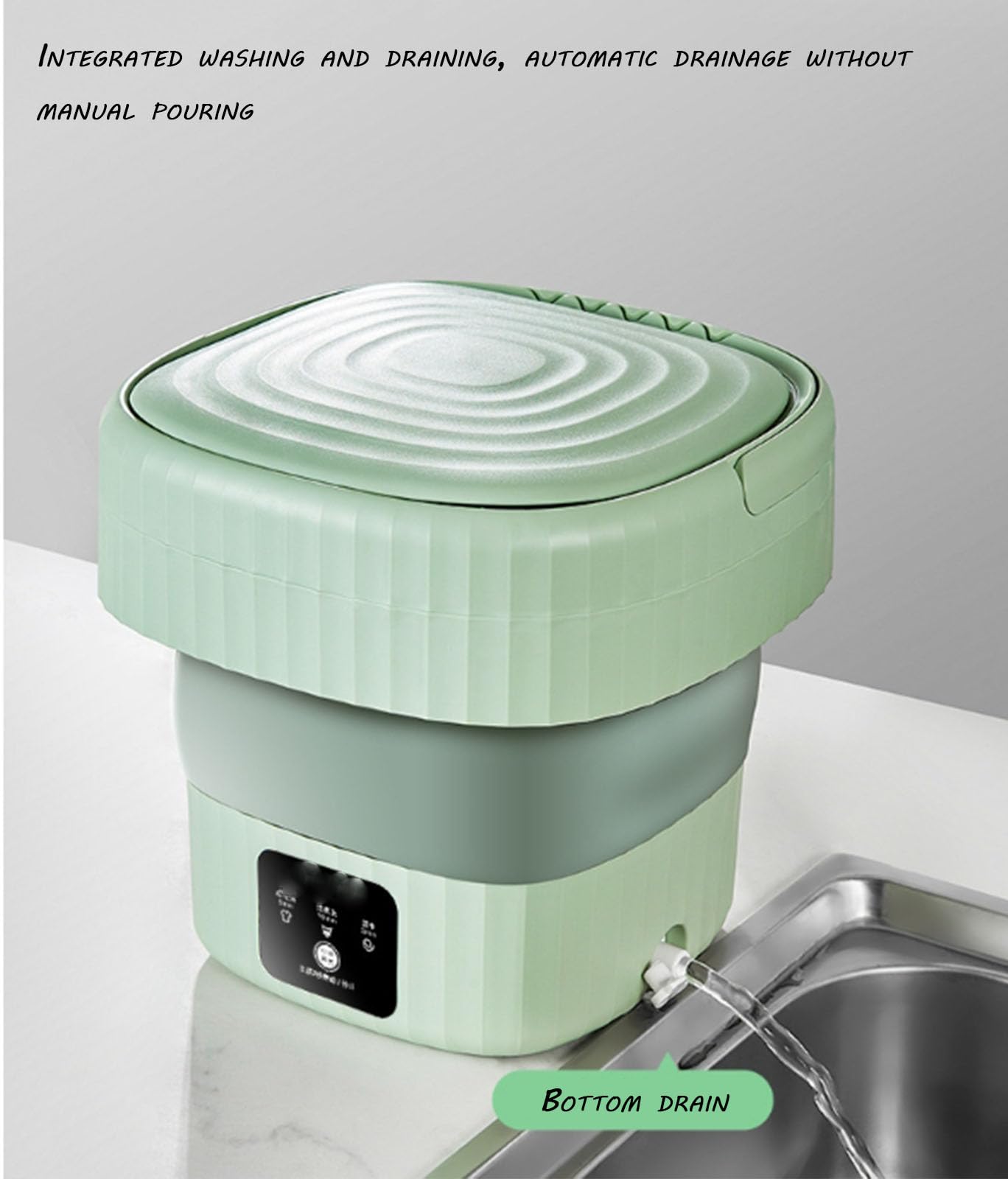 Lavatrice Pieghevole, Completamente Automatica, Lavaggio di Biancheria Intima e Calzini, Mini Lavatrice Portatile per Piccole Famiglie (Pink)