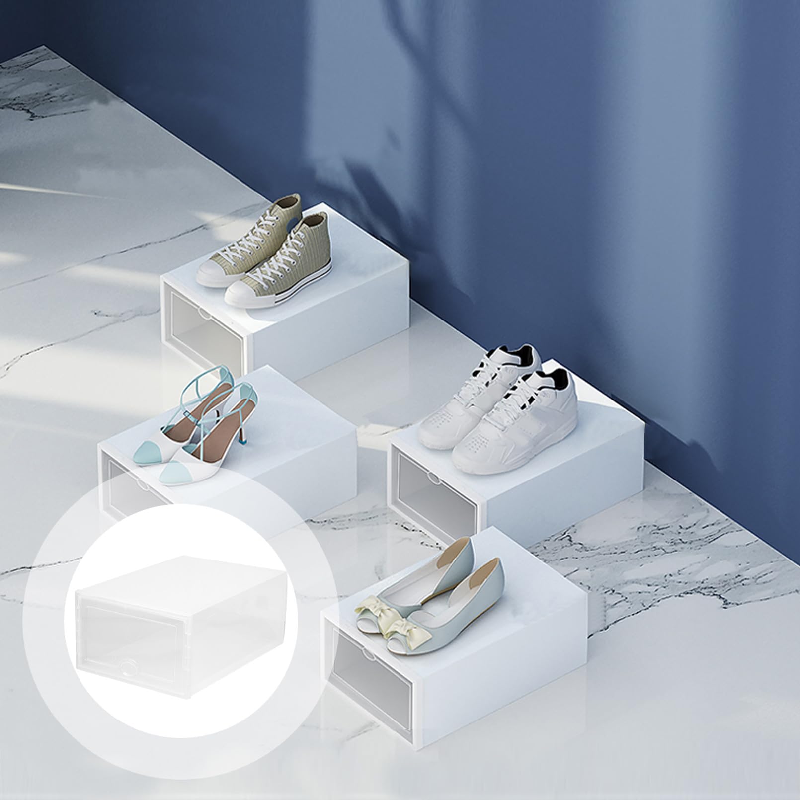 Alipis Caja Transparente 6 Piezas para Zapatos de Plástico para Almacenamiento Sencillo Diseño Tipo Cajón y Protección contra Arañazos