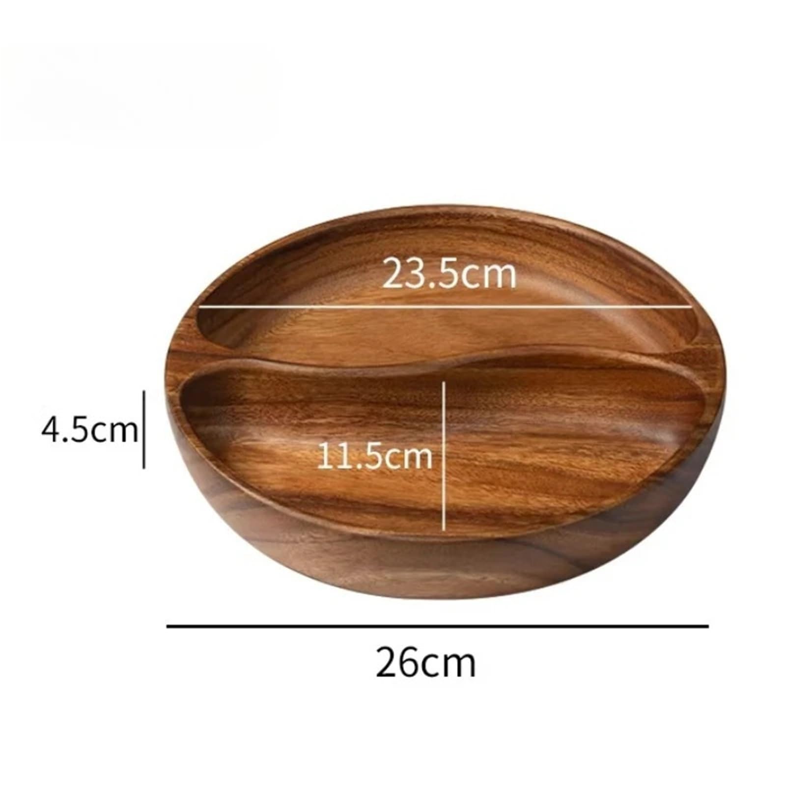 Holz-Trockenfrucht-Trenntablett, Snack-Tablett für Obst Dips Picknick | Obstteller for Zuhause, Wohnzimmer, Nussteller, Massivholz-Aufbewahrungstablett(Color1)