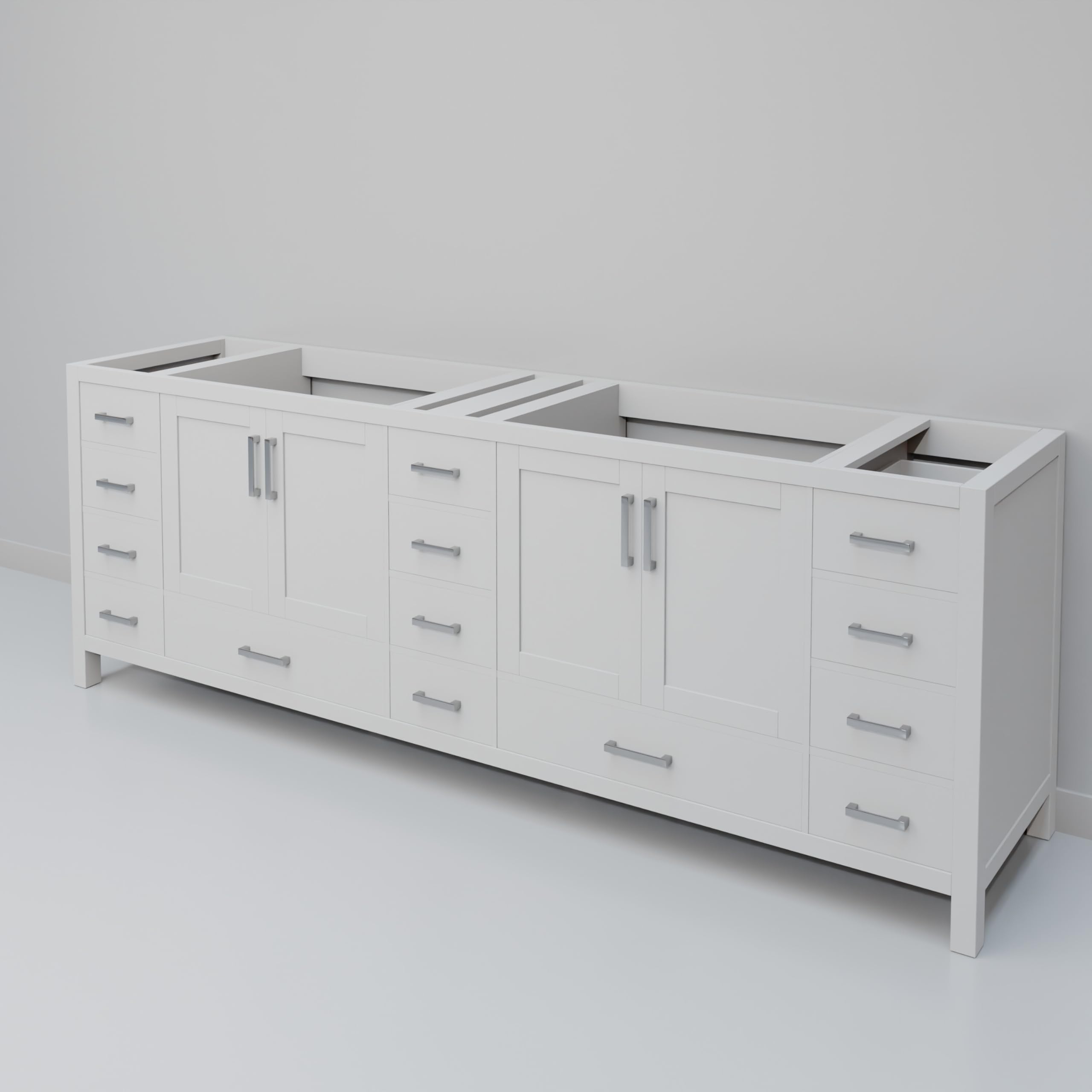 Amazon.com: Lexora Jacques 84 in. W x 22 in. D White Double