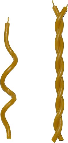 Miniatura 2 de KESIS 20 velas hechas de cera natural longitud 67 pulgadas diámetro de aproximadamente 02 pulgadas velas de cera de abeja para cenas a la luz de las