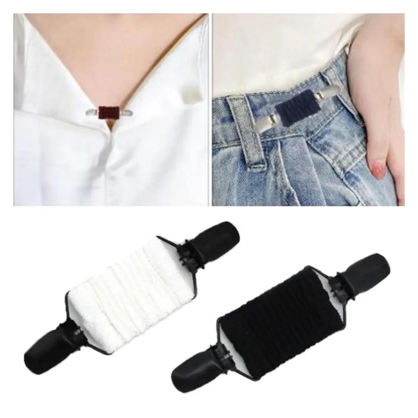 30 clips elásticos de punto para cinturón de vestir, antideslizantes, para cárdigan, cuello, camisa, chal