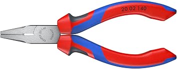 KNIPEX 20 02 140 Flat Nose Pliers-Comfort Grip
