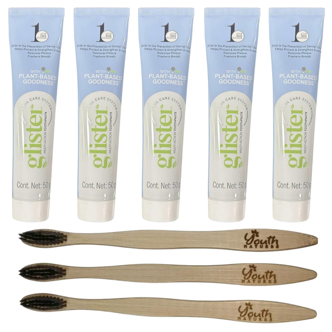 Toothpaste Strong Glis-TER Tea Tree Flavor Multi-Action Tooth-Past 50Gm Pack of 5 and get Free 3 Neem Wood Toothbrush (Neem Basil) (B0D9Z1QBPV) Amazon Price History, Amazon Price Tracker