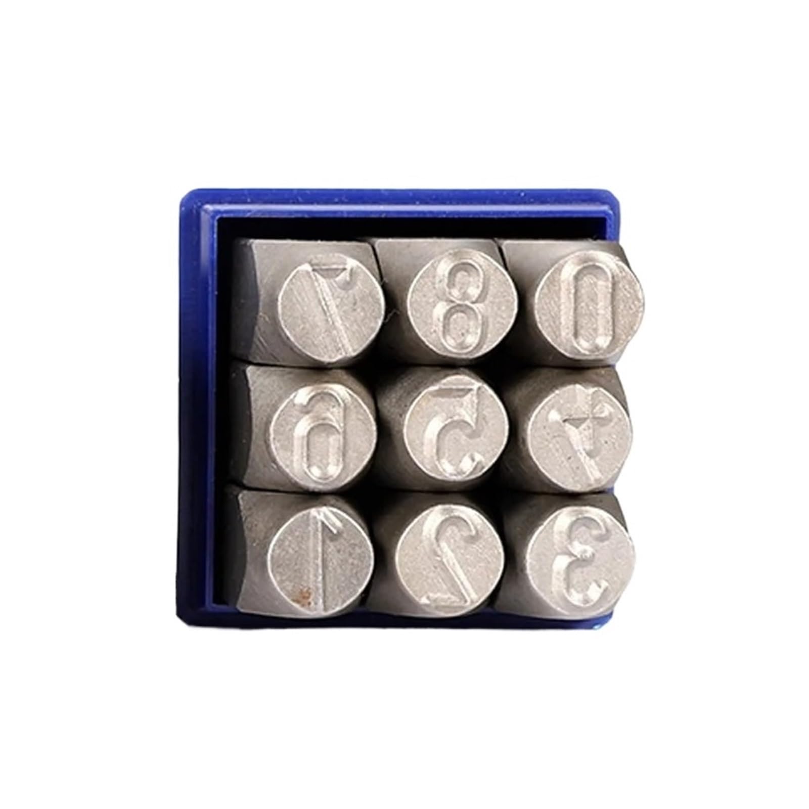 Moldes de letras de acero, Juego de punzones for letras y números acero molino convexo: 27 AZ + 9 0-8, 50 mm, HSS(4mm,Digital mould 9P set)