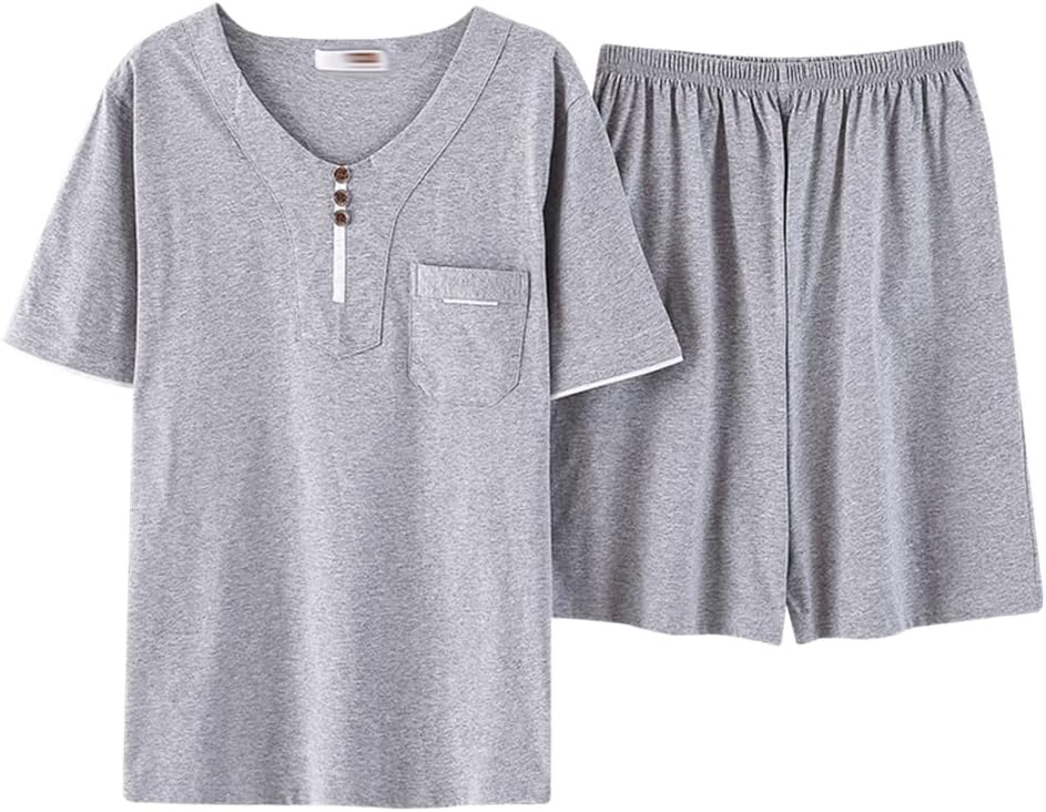 Short-sleeved Shorts Men's Pajamas Cotton Loungewear Casual Thin Can Be Worn Outside