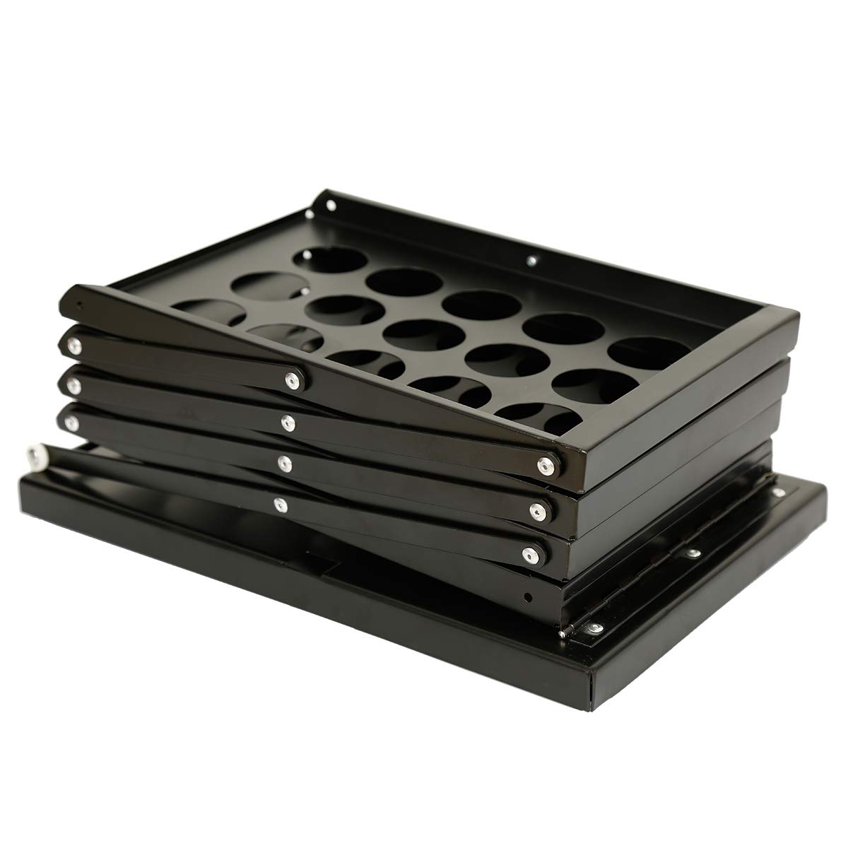 BGF A4 - Soporte plegable para folletos (metal, incluye bolsa de transporte), color negro
