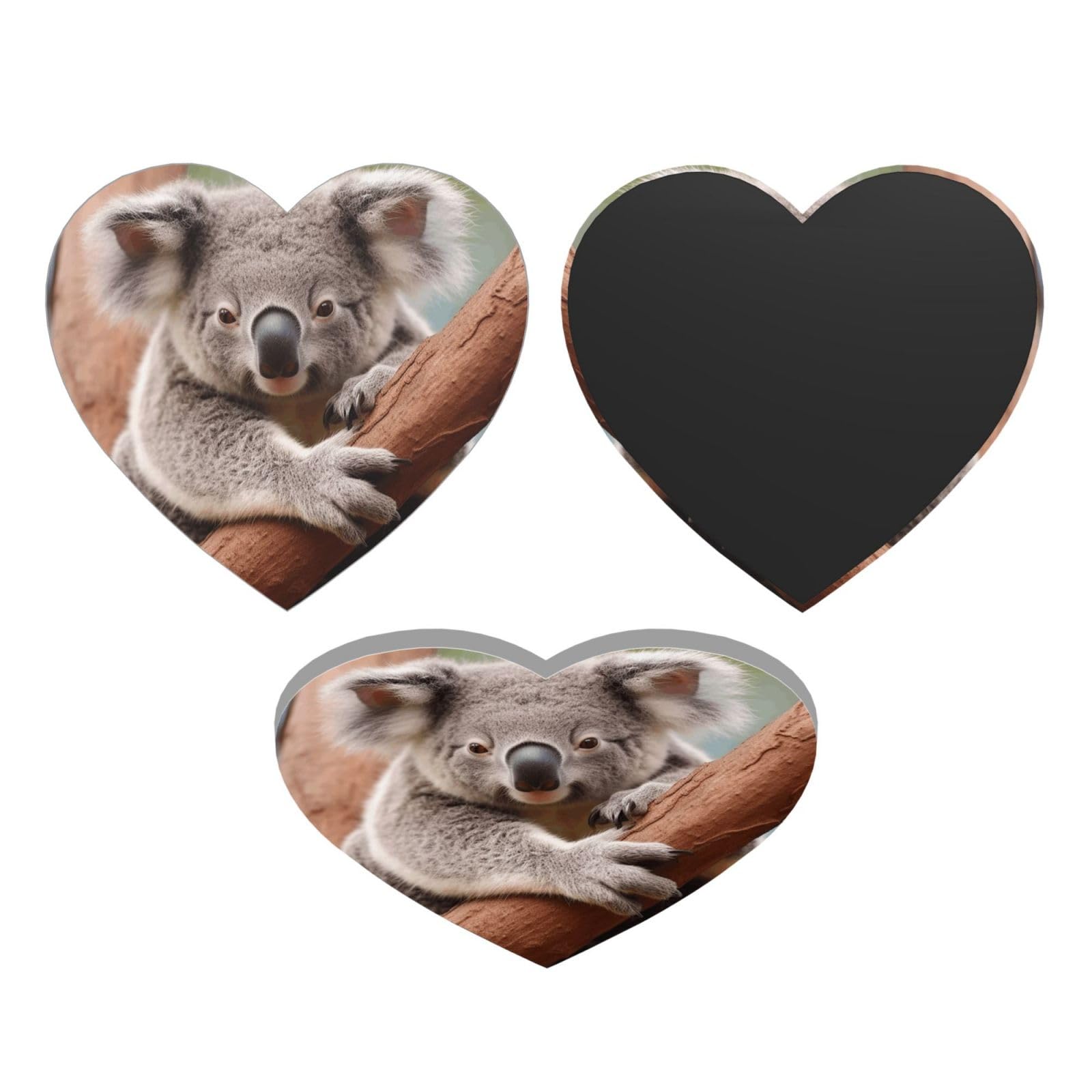 Mxzerfkgla Heart Shape Fridge Magnets Waterproof Heavy Duty Small Magnets For Fridge Cute Koala Refrigerator Magnets Mini Acrylic Cute Decorative Magnets For Crafts Home Kitchen Office Whiteboard Decor
