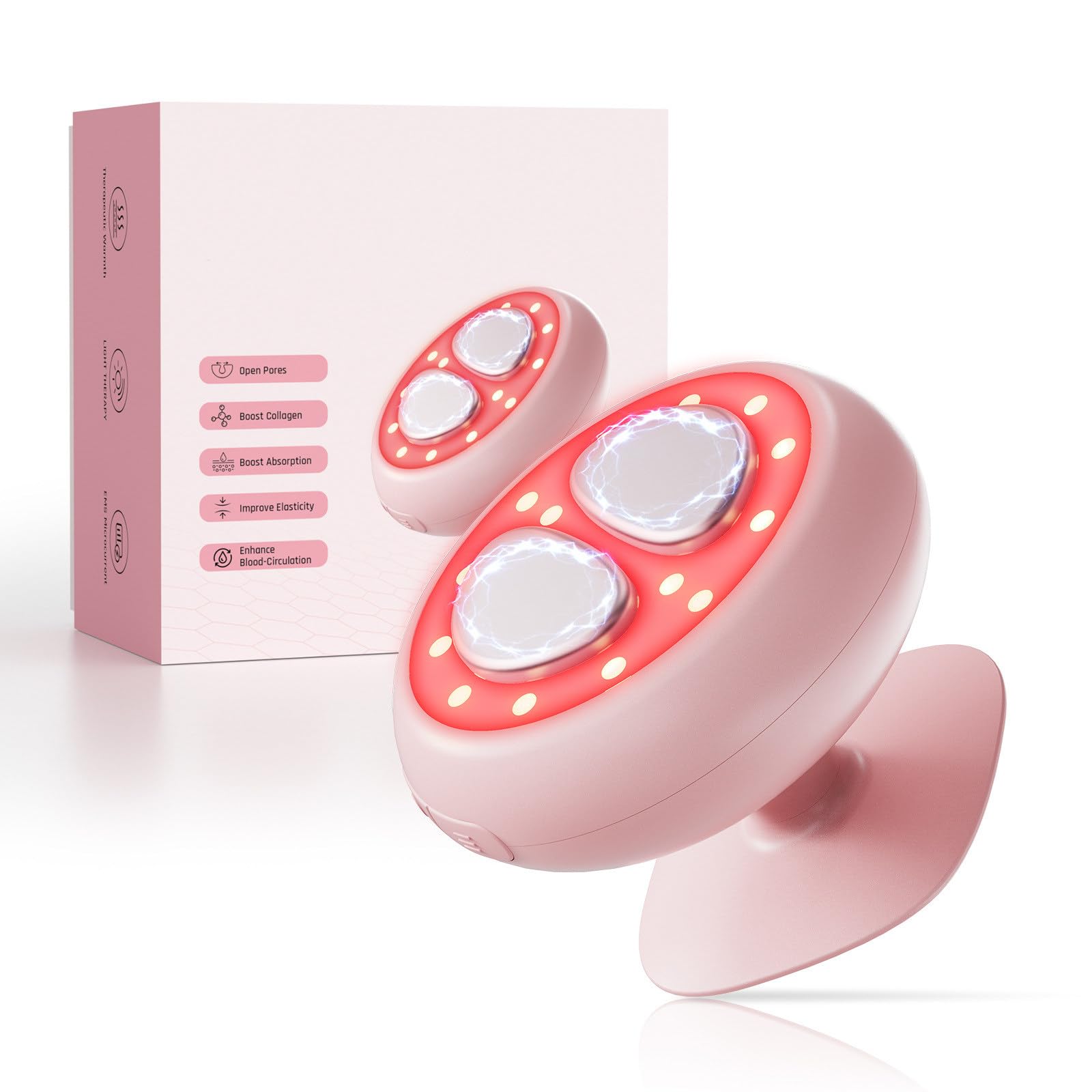 Massaggiatore viso 3 in 1, dispositivo di ringiovanimento della pelle, attrezzatura di bellezza multifunzione, strumento di rimozione delle rughe, strumento per scolpire il viso per rivitalizzare la