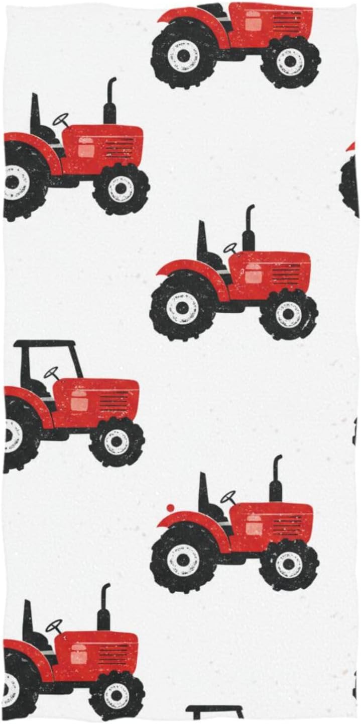 SUABO Oversized Beach Towel Red Tractor Beach Blanket,Quick-Drying and Lightweight Bath Towels,Pool Camping Soft Towels Travel Essentials,71x32 inch
