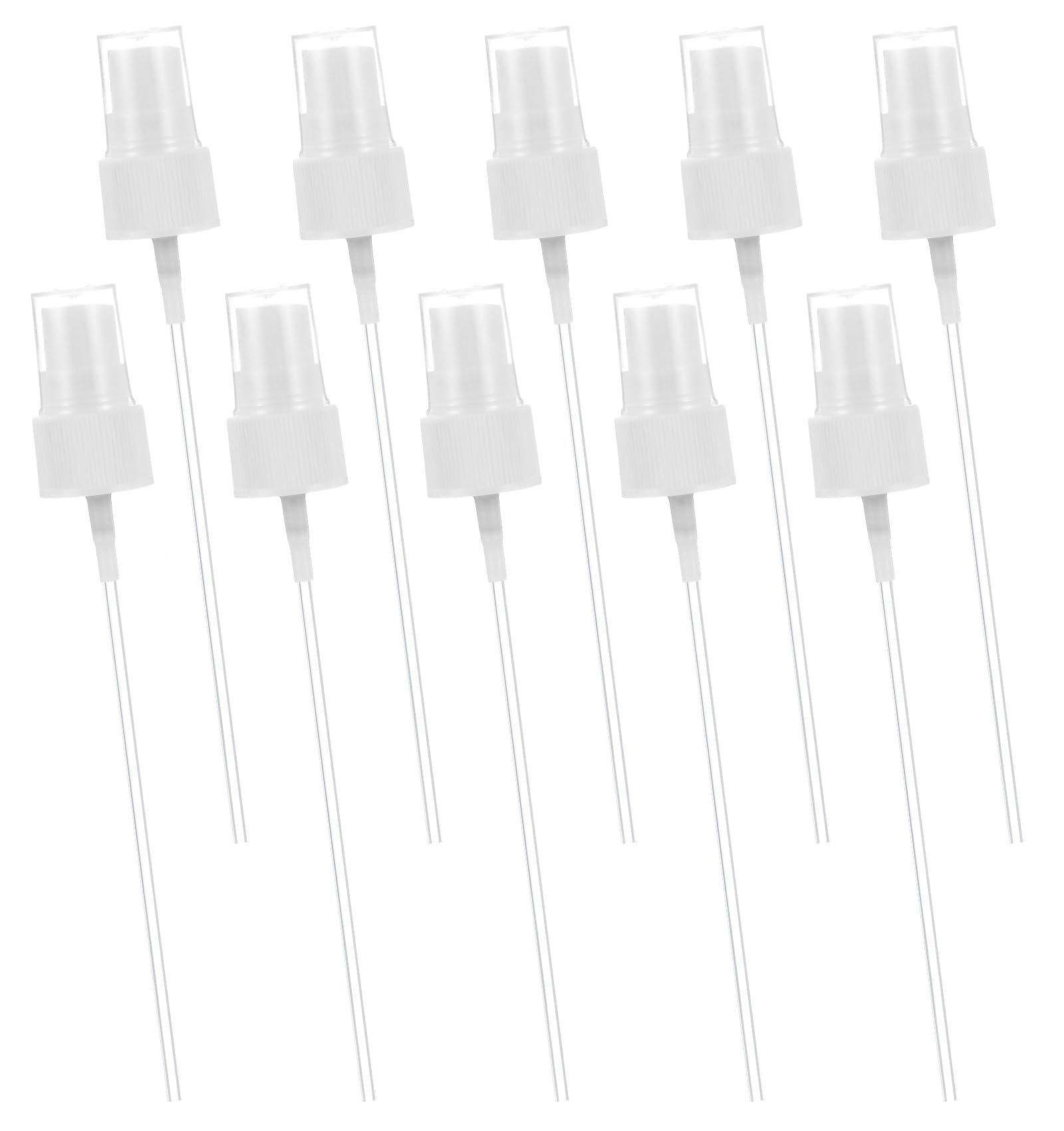 valuebargain spray bottle top, 10 pack spray tops for bottles white plastic pump for bottles replacement sprayer top for toner, essential oil & home kitchen refillable