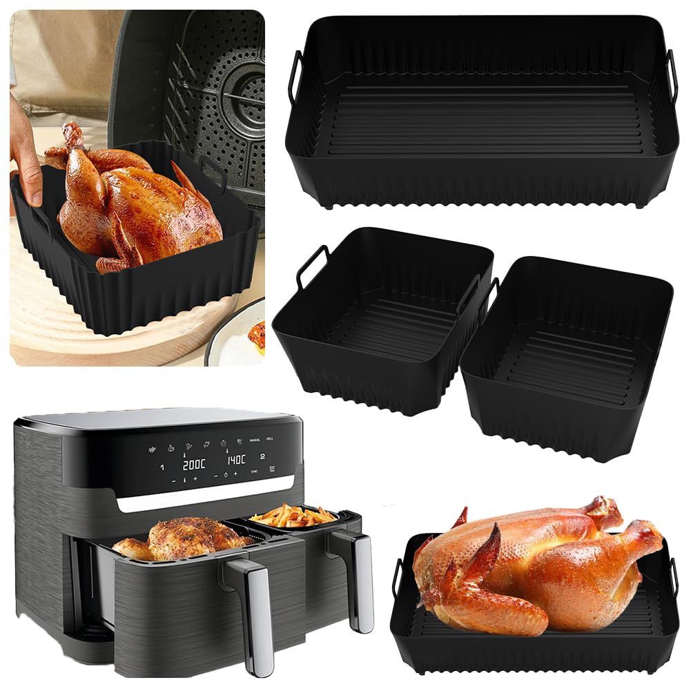 Riutilizzabile Air Fryer Fodere in silicone Antiaderente Riutilizzabile Airfryer Pot Sostituzione Facile pulizia Airfryer Pentola in silicone Teglia for alimenti for Air Fryer AF500