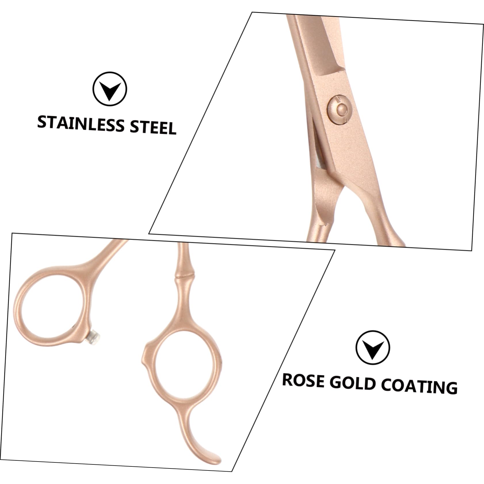 Professionelle Haarschneideschere 2 Stück, 6 Zoll Edelstahl Gold