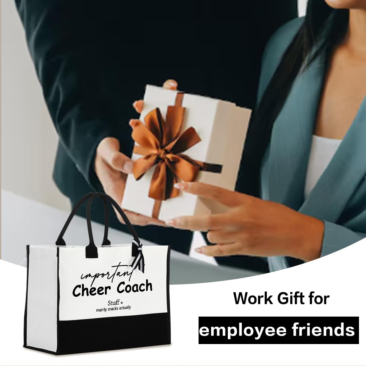 Professional Title Tote Bags for Women Important Stuff Tote Bag for Work Office Commuting
