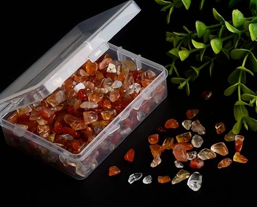 Miniatura 3 de Cuentas de piedra natural de ágata roja de 0.23 a 0.315 pulgadas, aproximadamente 400 piedras preciosas irregulares de cristal curativo, rocas