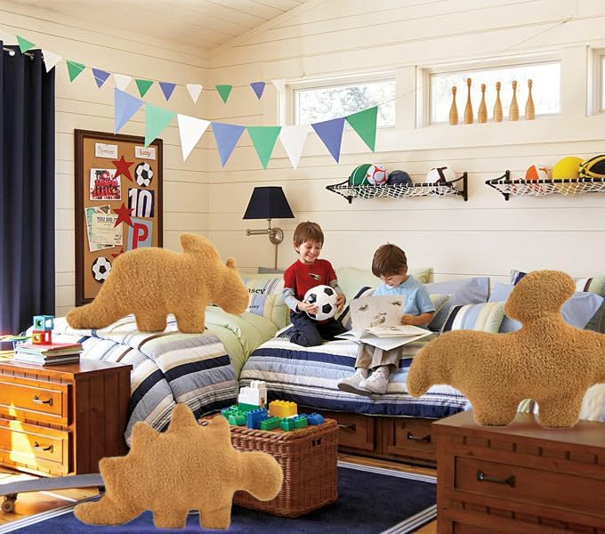 Miniatura 3 de Paquete de 5 almohadas de pepita de dinosaurio, almohada grande de dinosaurio de pollo, juguete de peluche de animal de peluche, dinosaurio pepita