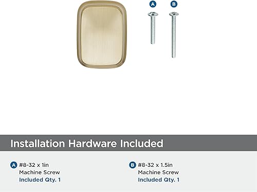 Miniatura 5 de Amerock  Pomo de gabinete  Bronce champán  Longitud de 1-14 pulgadas (1.260 in)  Revitalize  Paquete de 2  Perilla de cajón  Herrajes para gabinete