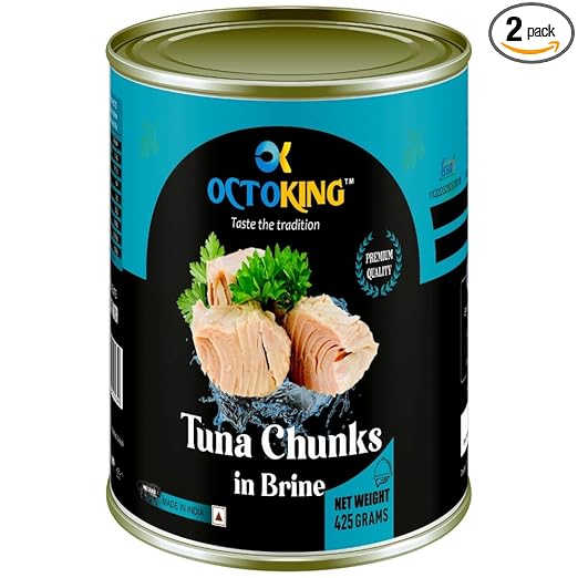 Octoking Canned Tuna Chunks in Brine 425g (Pack of 2)