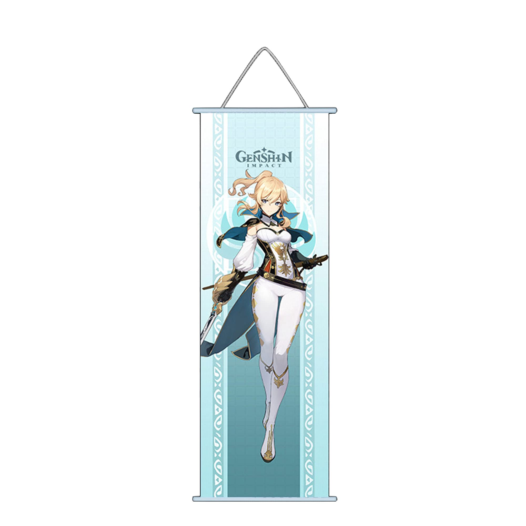 Anime Furina Poster Zhongli Klee Figürü Baskılı Anime Kaydırma Posteri Asılı Duvar Sanatı Boyama Yatak Odası Canlı Oda Dekoru 70 x 30 cm