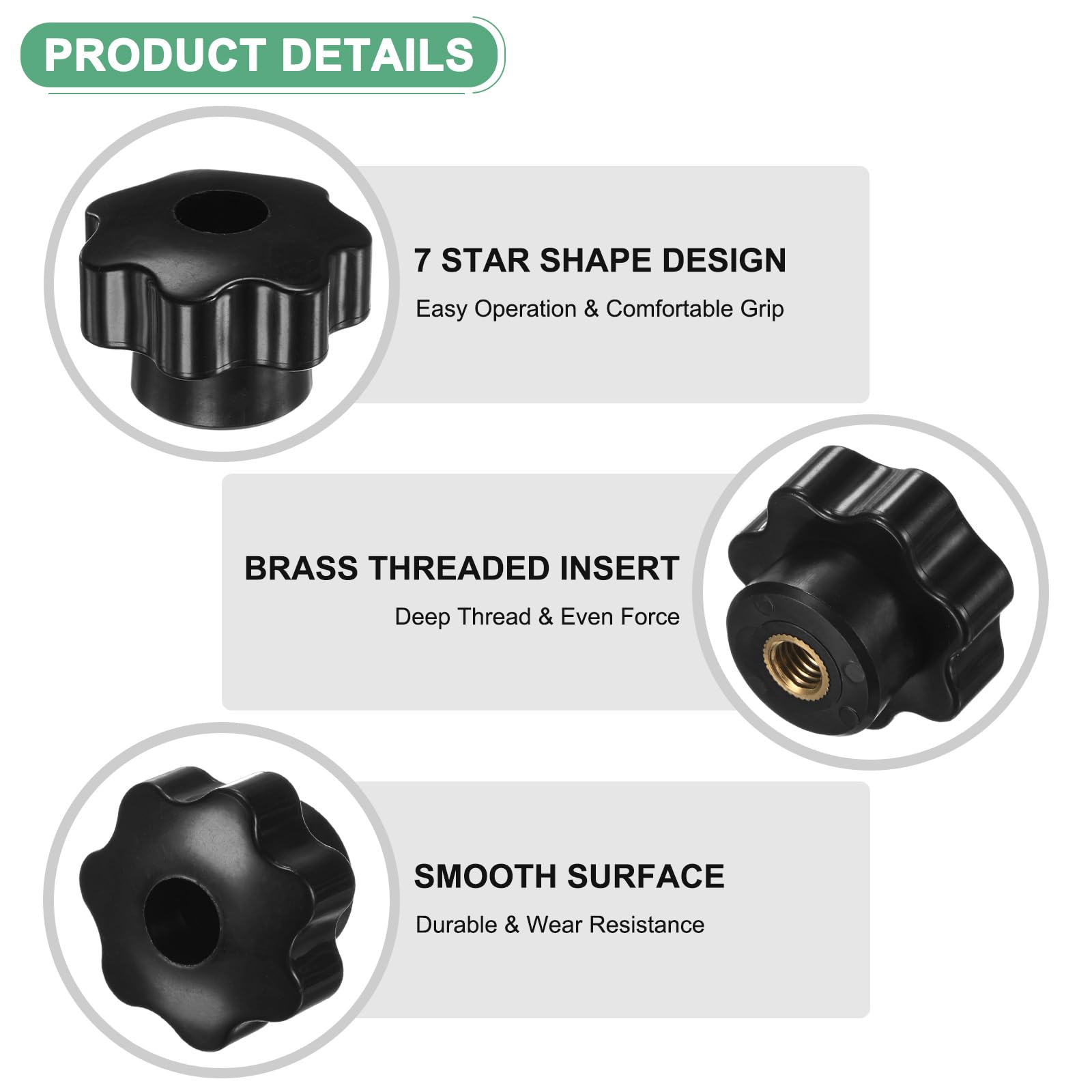 M METERXITY 2-Pack 7 Star Knobs - Image 2