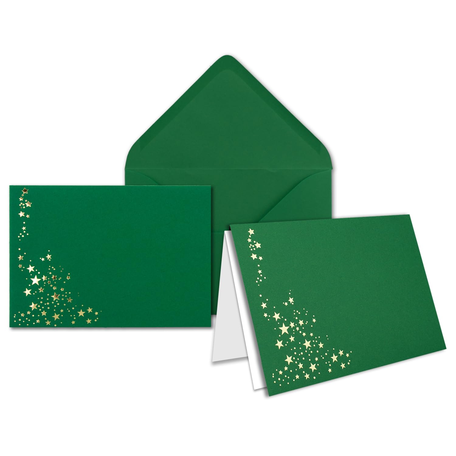 12 Biglietti Di Natale Con Buste A6 – Qualità Premium 300g/m² Con Stampa Dorata