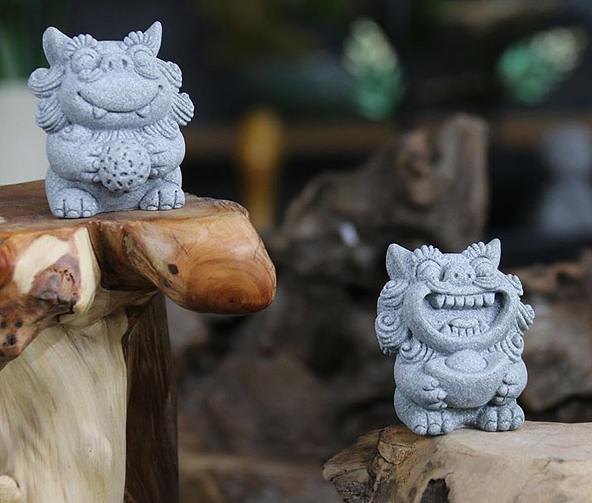 Amazon.co.jp: 獅子置物 シーサー置物開運風水グッズ イオン