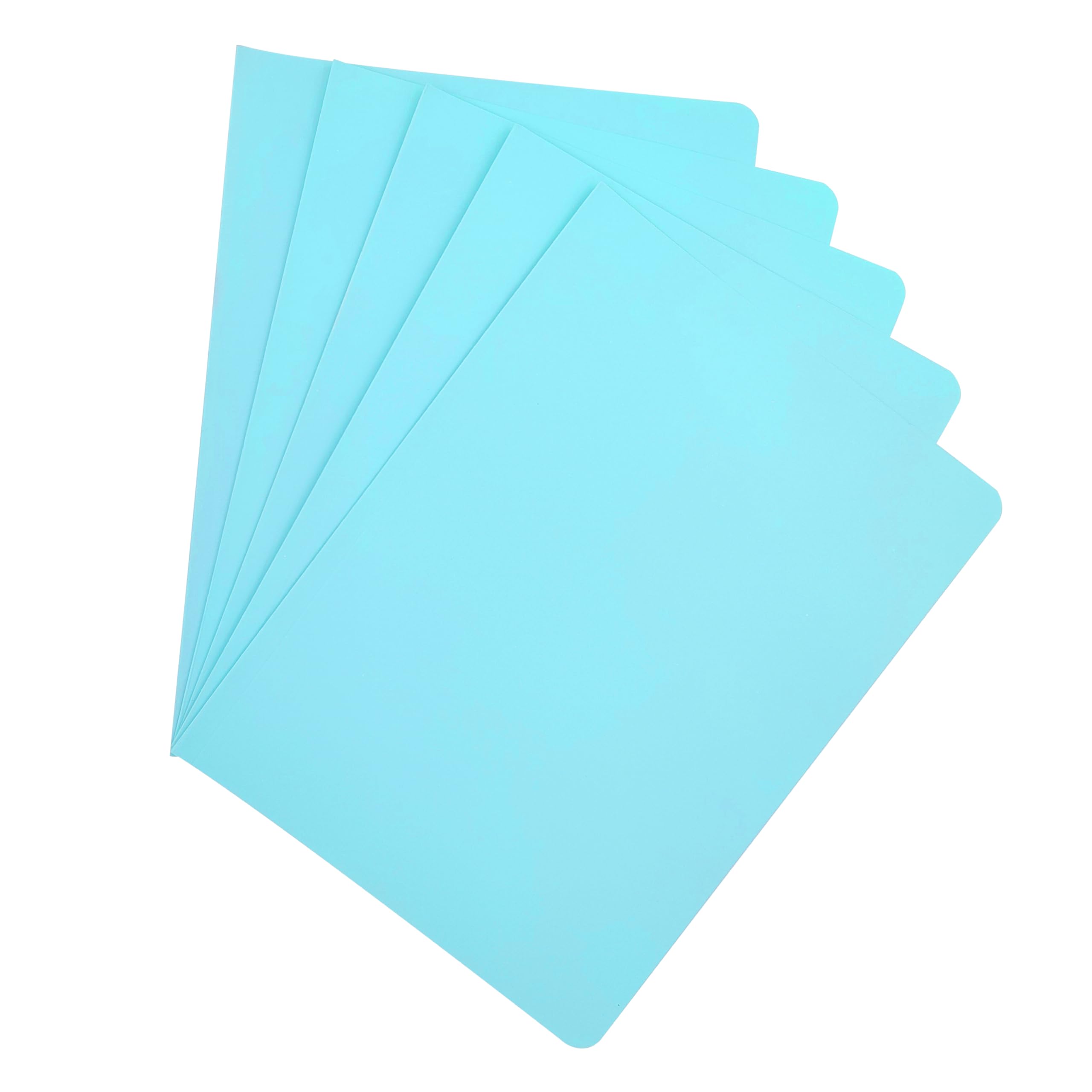 Raylu Paper - Pack of 25 Cardboard Document Folders with Fastener Holes and Vivid Colors, 200g Thick Kraft Card Binder (Blue, A4)