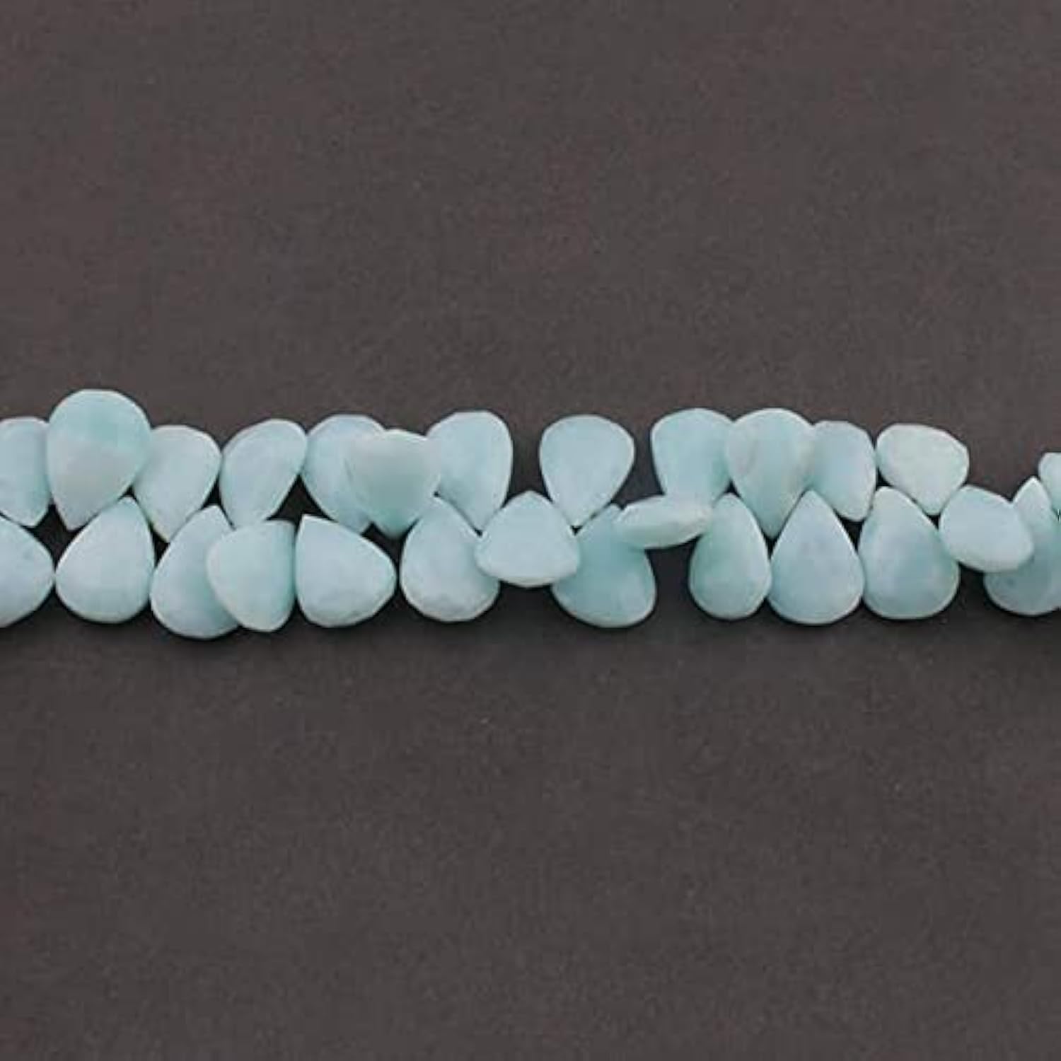 Fil de perles opale bleue en briolette poire facettée 17mm-20mm pour création bijoux SB838