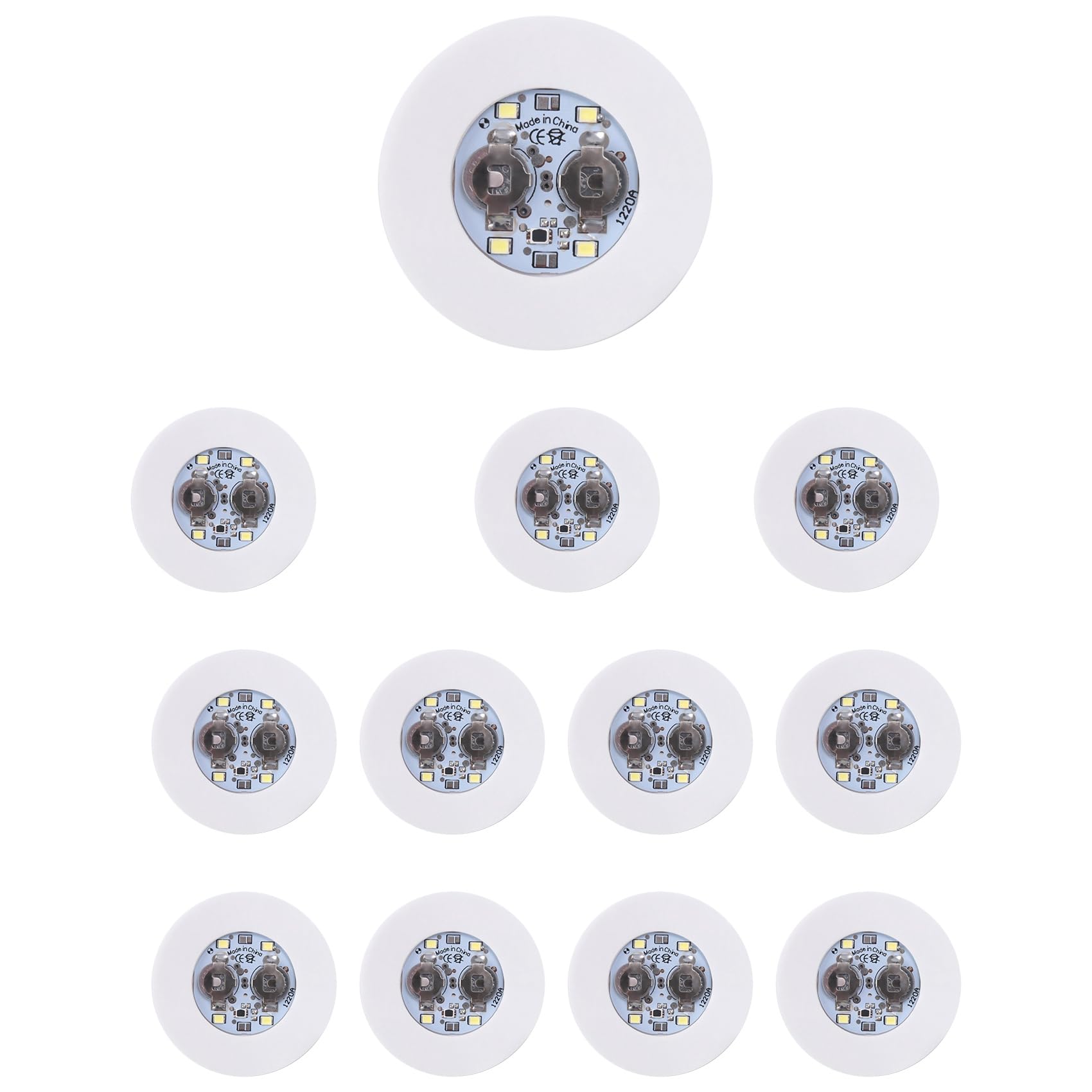 MOLERRI LED Coaster,12 Pack Light Up Coasters,LED Bottle Lights,LED Sticker Coaster Discs Light Up for Flash Light Up Cup