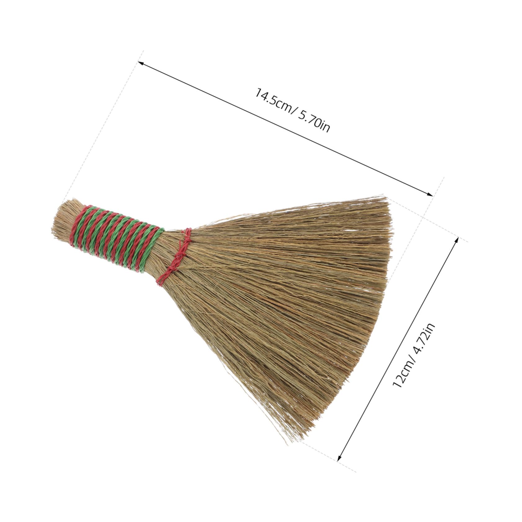 TOVINANNA 2Pcs Mini Broom for Home and Kitchen Cleaning Natural Cogon Grass Desktop Broom Lightweight Handheld Brush for Tea Tray Keyboard and Table Dust Removal