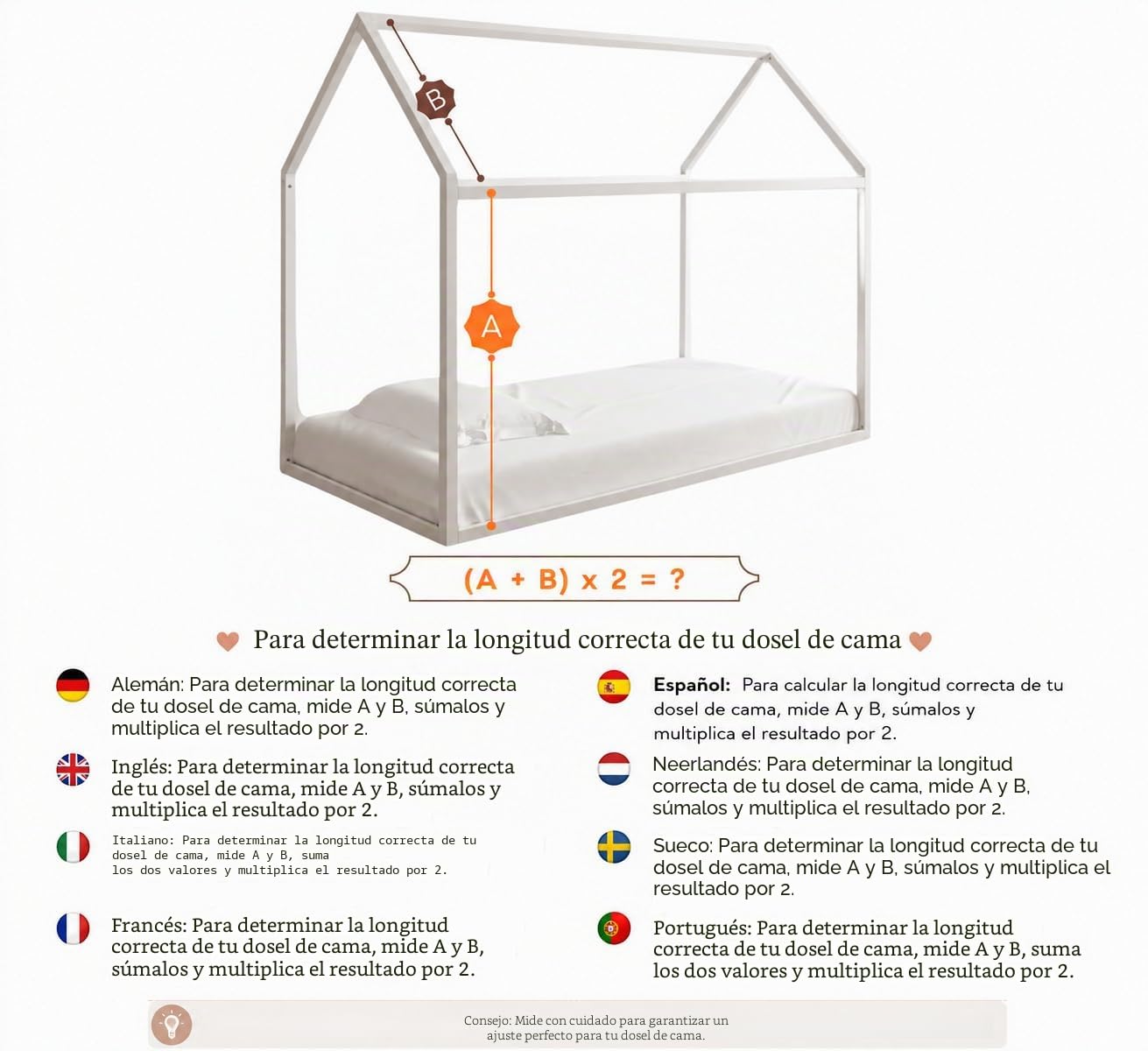 Baby Fancyroom - Dosel de cama para cuna, blanco/crema para habitación infantil, cortina de cama, dosel para niña, habitación de princesa (sin mariposas, 380 cm)