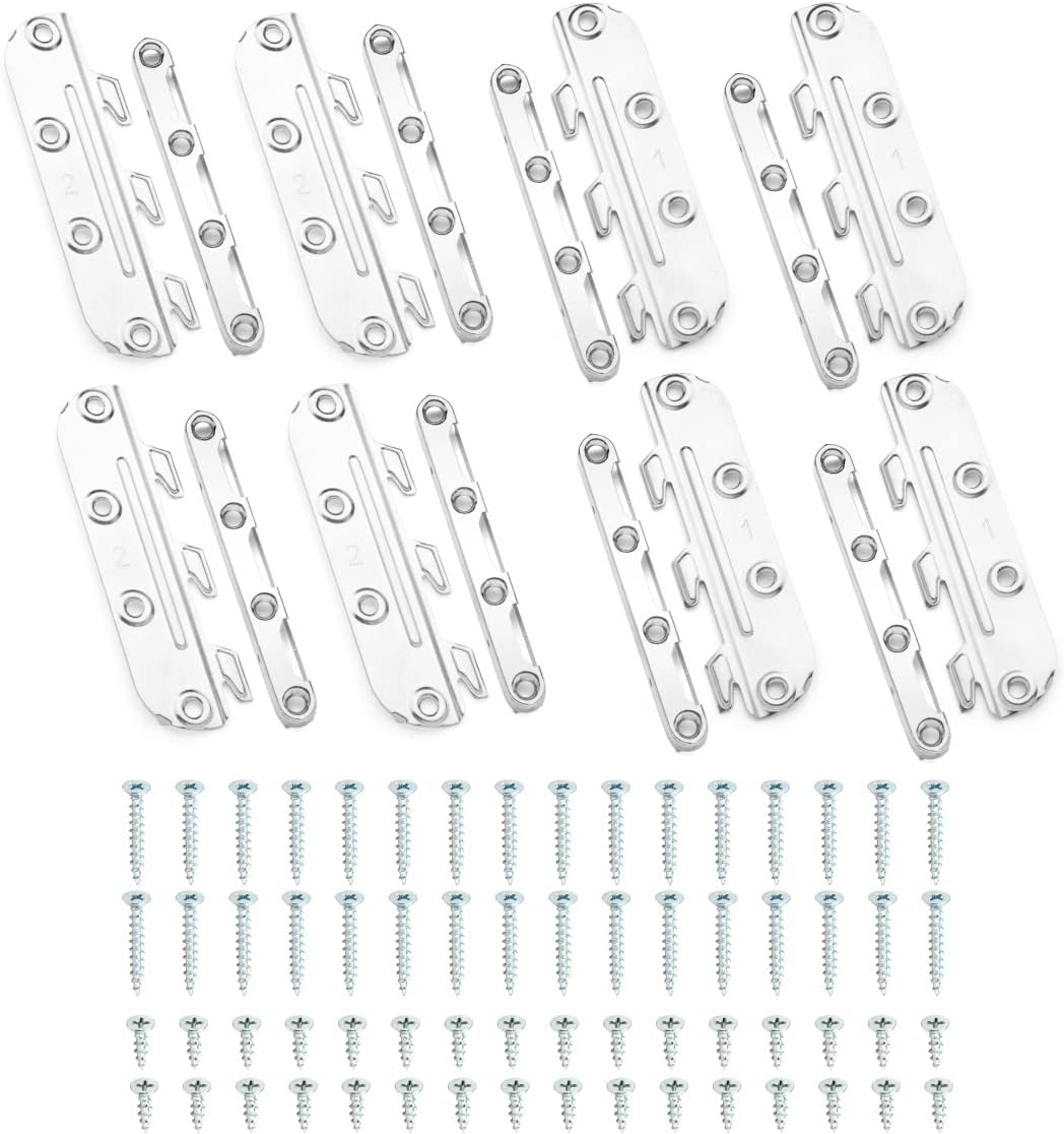 POWERTEC 71425P2 Surface Mounted Bed Rail Brackets, Bed