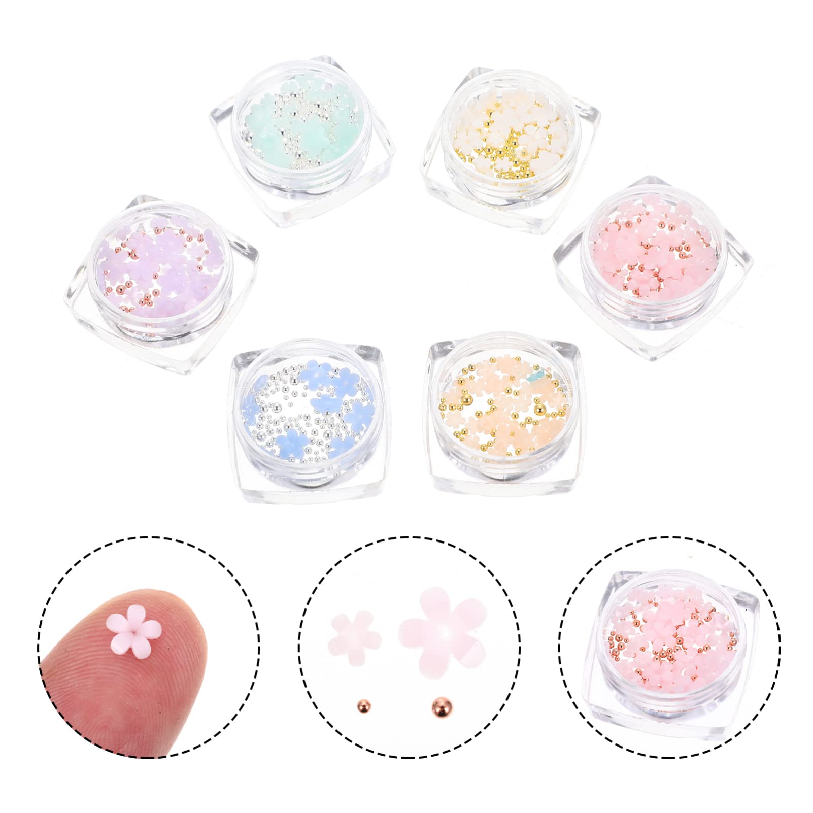 Nail accessories,30 Boxes 3D Decoration Manicure Charms 3D Flowers Nail Art Resin Charms Nail Art Decals 3D Flowers Nail Charms Nail Jewelry