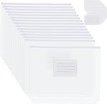 YoeeJob 50 Packs 3-Hole Clear Zipper Binder Pockets, Binder Insert Pages with Card Slots Suitable for School or Office to Organize Document, Assorted Color Zippers