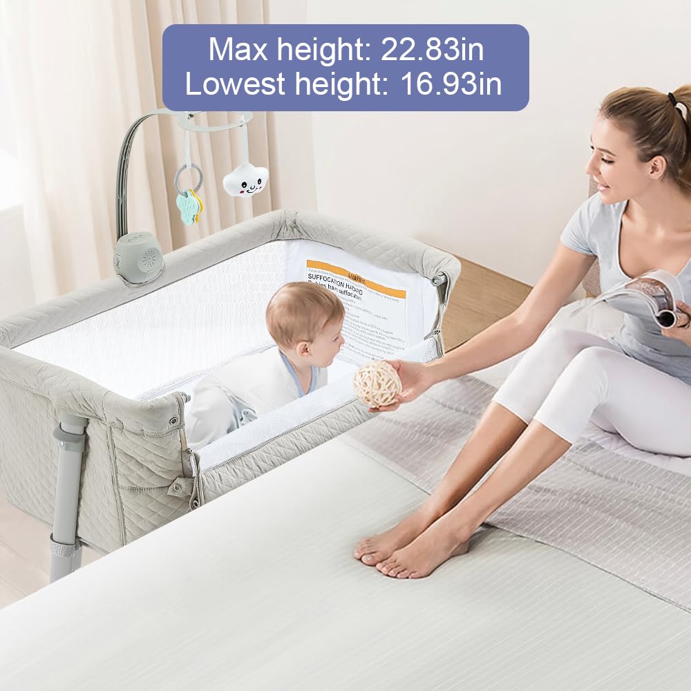 Amazon.com: RONBEI Baby Bassinet, Bedside Sleeper Cribs,Baby Bed