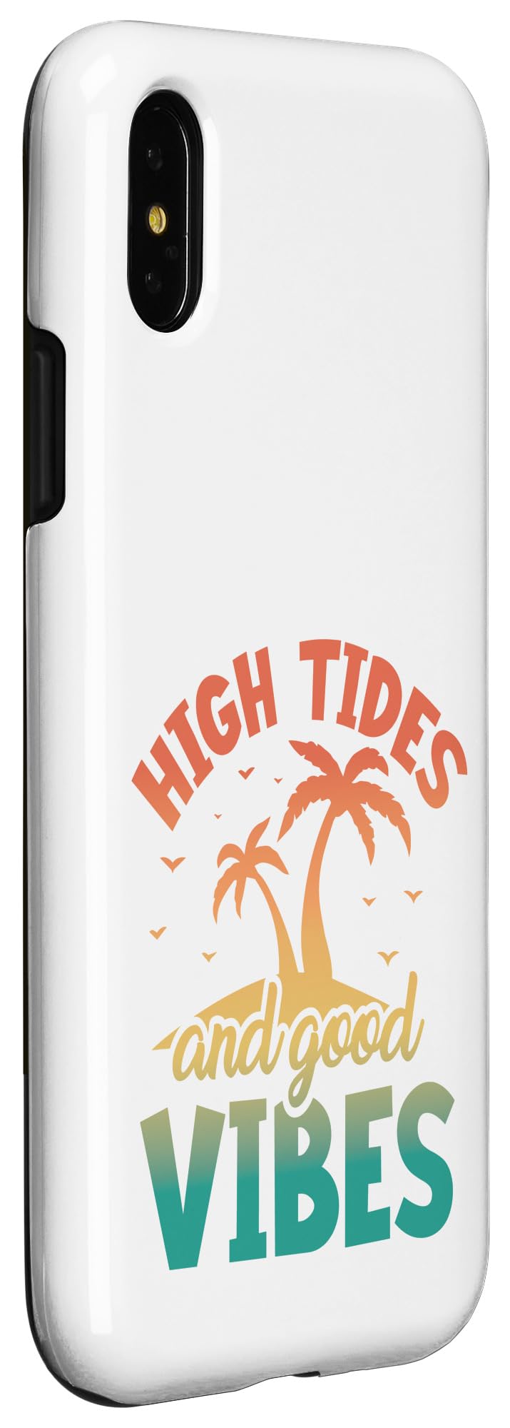iPhone X/XS High Tides and Good Vibes - Retro Sommer Beach Life Case - Image 3